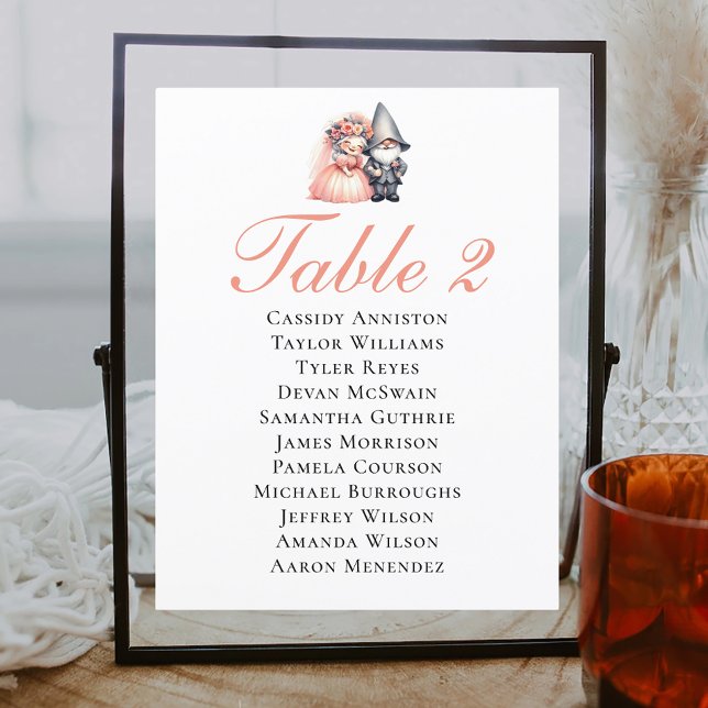 Whimsical Garden Gnome Hochzeitskarte (Von Creator hochgeladen)