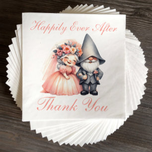 Whimsical Garden Gnome Orange Vielen Dank für Ihre Serviette