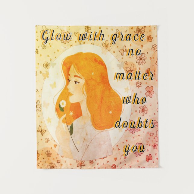 Whimsical Garden - Modern Tapestry Wandteppich (Vorderseite)