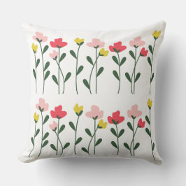 Whimsical Garden Rows Pillows Kissen