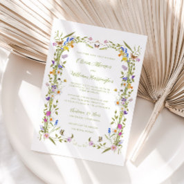 Whimsical Garden Wildblume Wedding Einladung