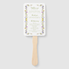 Whimsical Garden Wildblume Wedding Fächer