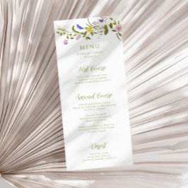 Whimsical Garden Wildblume Wedding Menu Menükarte