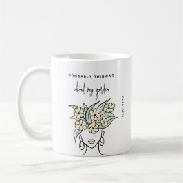 Whimsical Gardene Yellow Floral Personalisiert Kaffeetasse