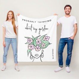 Whimsical Gardener Boho Floral Personalisiert Fleecedecke