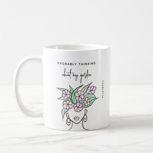Whimsical Gardener Personalisiert Kaffeetasse (Links)