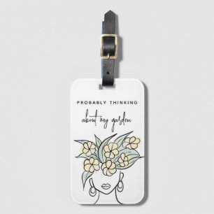 Whimsical Gardener Yellow Boho Niedliche Pflanze Gepäckanhänger