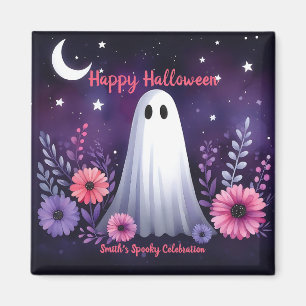 Whimsical Geist und Floral Spooky Pink Lila Magnet