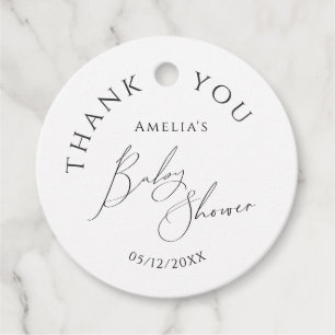 Whimsical Gender Neutral Baby Dusche Vielen Dank Geschenkanhänger