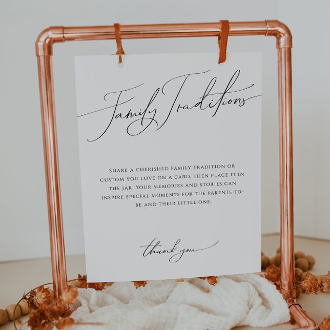 Whimsical Gender Neutral Family Traditionen unterz Poster (Von Creator hochgeladen)