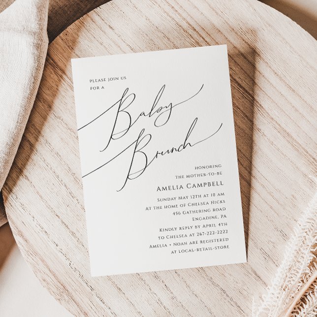 Whimsical Genre Neutre Baby Brunch Invitation (Créateur téléchargé)
