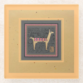 Whimsical Giftable Llama Glasuntersetzer