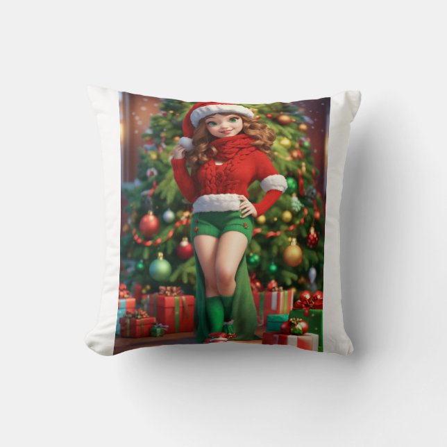 Whimsical Gingerbread Delight T - Shirt Designs" Kissen (Vorderseite)