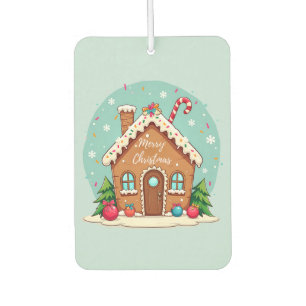 Whimsical Gingerbrett Weihnachtslandschaft im Haus Autolufterfrischer
