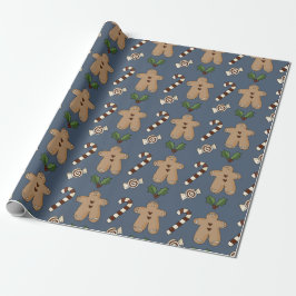 Whimsical Gingerbrot und Candy Canes Weihnachten Geschenkpapier