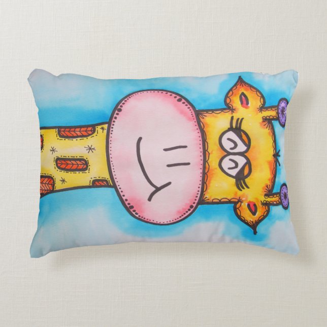 Whimsical Giraffe Zierkissen (Vorderseite)