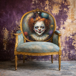 Whimsical Girl Clown Decoupage Seidenpapier