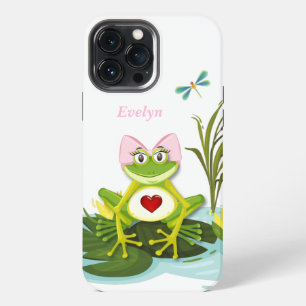 Whimsical Girl Frog Personalisiert iPhone 13 Pro Max Hülle