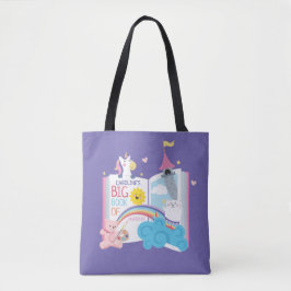 Whimsical Girl Library Tote Bag Tasche