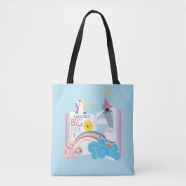 Whimsical Girl Library Tote Bag Tasche