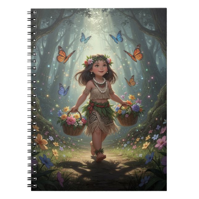 Whimsical Girl Notebook Notizblock (Vorderseite)