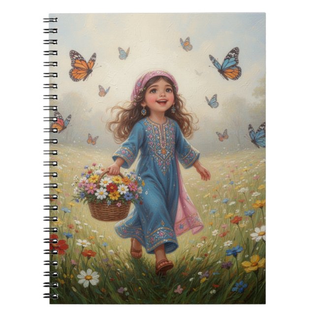 Whimsical Girl Notebook Notizblock (Vorderseite)