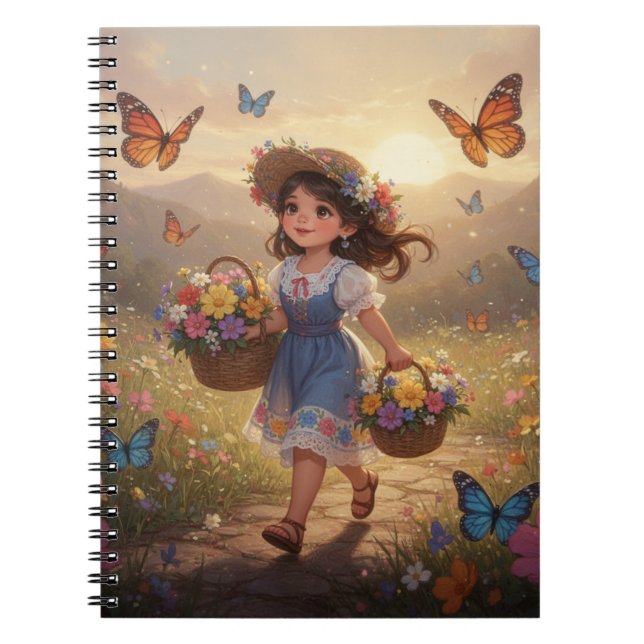 Whimsical Girl Notebook Notizblock (Vorderseite)