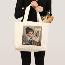 Whimsical Girl Tote Bag