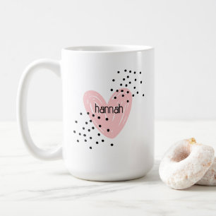 Whimsical Girls Coeur mignonne Mug Customisé