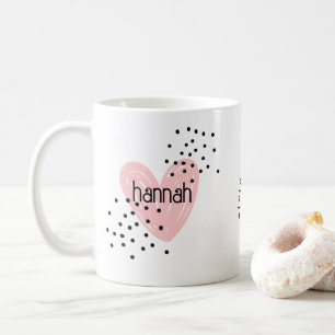 Whimsical Girls Coeur mignonne Mug Customisé