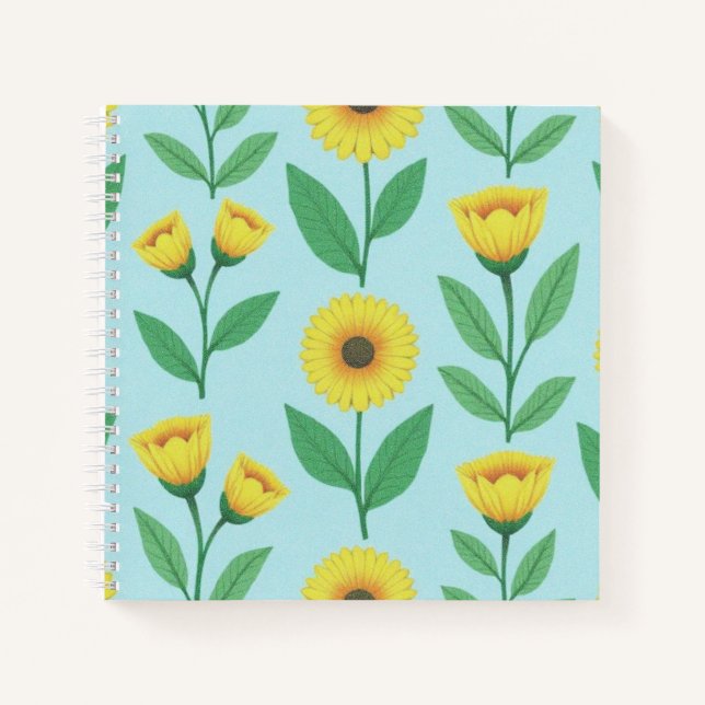 Whimsical Glee Bloom  Notizbuch (Vorderseite)