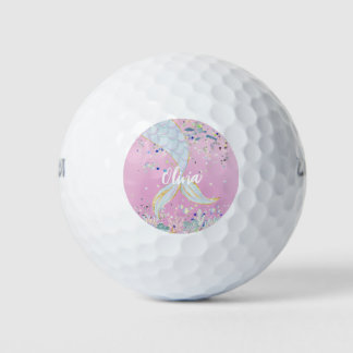 Whimsical Glitzer Meerjungjacht Golfball
