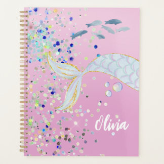 Whimsical Glitzer Meerjungjacht Planer