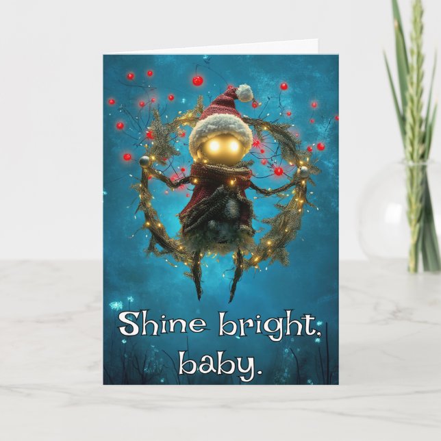 *~* Whimsical Glow Funny 27 Magische Weihnachten A Dankeskarte (Vorderseite)