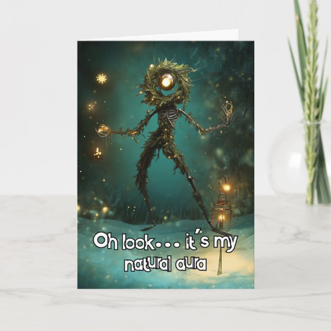 *~* Whimsical Glow Funny Magical 11 Weihnachten AP Dankeskarte (Vorderseite)