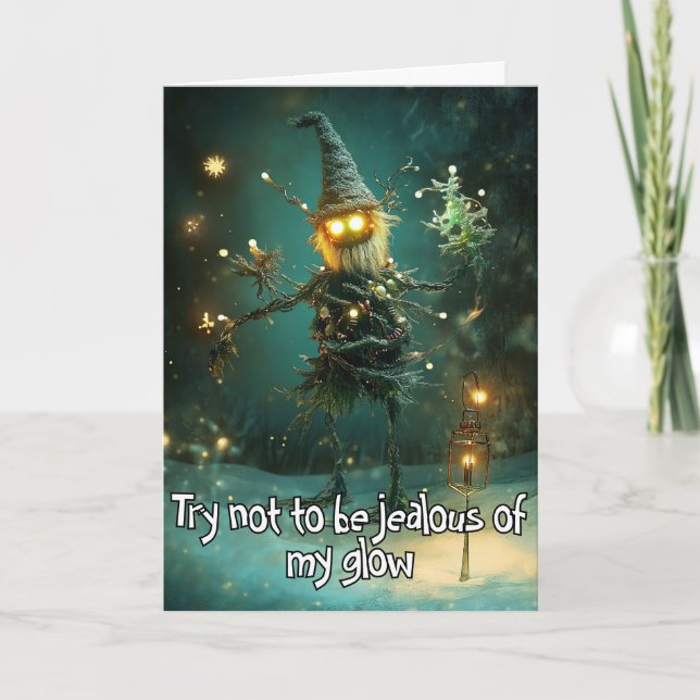 *~* Whimsical Glow Funny Magical 28 Weihnachten AP Dankeskarte (Vorderseite)