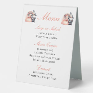 Whimsical Gnome Bride & Groom Rustikales Hochzeits Tischaufsteller