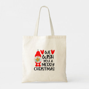 Whimsical Gnome - Frohe Weihnachtsherzen Tragetasche