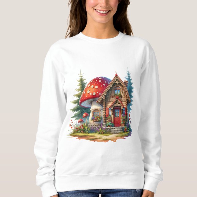 Whimsical Gnome Garden T-Shirt Sweatshirt (Vorderseite)