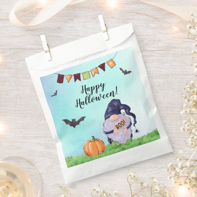 Whimsical Gnome Happy Halloween Geschenktütchen (Ausgeschnitten)