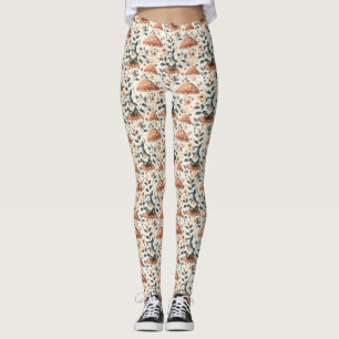 Whimsical Gnome & Mushroom Verzauberung Wald Leggings