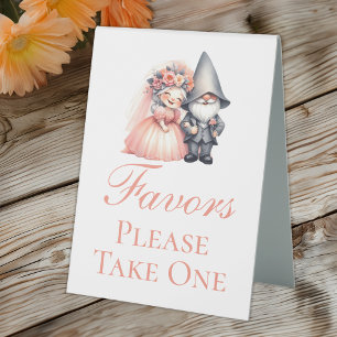 Whimsical Gnome Rustic Wedding Signature Cocktails Tischaufsteller