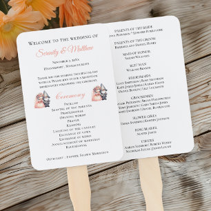 Whimsical Gnome Wald Hochzeit Programm Fächer