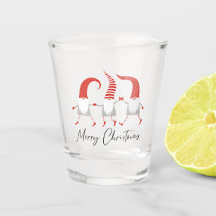 Whimsical Gnomes Frohe Weihnachten Schnapsglas