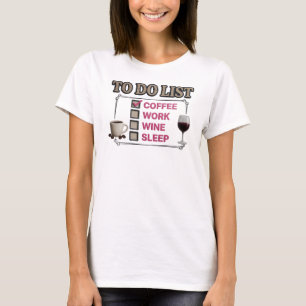 Whimsical Gold KAFFEE DANN WEIN Designer Grafik T-Shirt