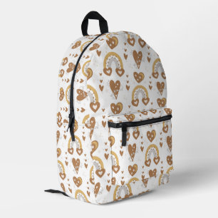 Whimsical Gold Rainbow Bedruckter Rucksack
