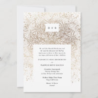 Whimsical Gold Sparkle Fantasy Monogram Wedding