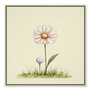 Whimsical Golf Art für Kinder Zimmer oder Kinderzi Poster