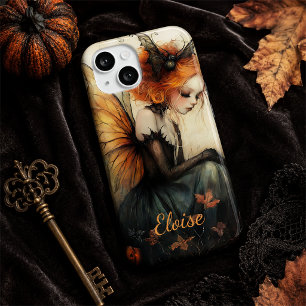Whimsical Goth Fairy & Bat Custom Halloween Case
