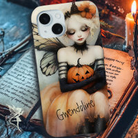 Whimsical Goth Fairy & Pumpkin Custom Halloween